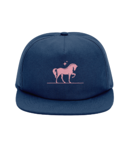 Beechfield Organic cotton unstructured 5-panel cap Logo Parisian Horse