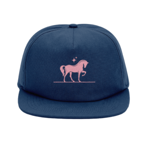 Beechfield Organic cotton unstructured 5-panel cap Logo Parisian Horse